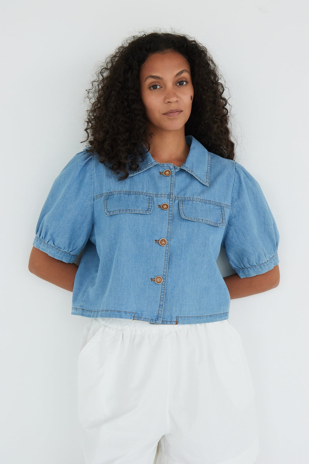 TOP CELESTE BLEU CIEL