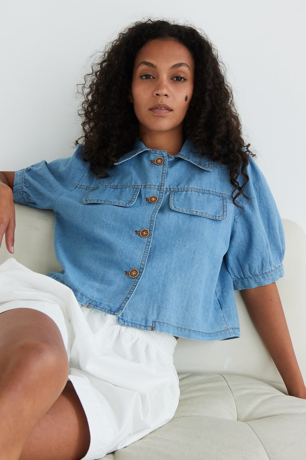 TOP CELESTE BLEU CIEL