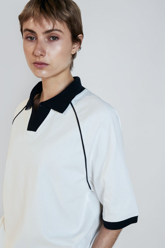 T-SHIRT POLO CELIA BLANC