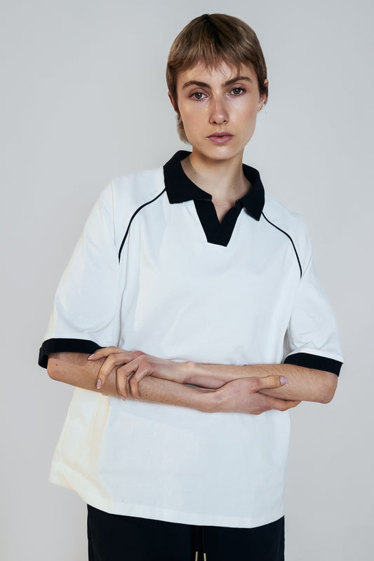 T-SHIRT POLO CELIA BLANC