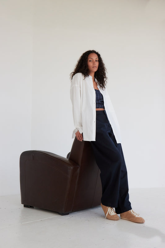PANTALON SOLENE MARINE