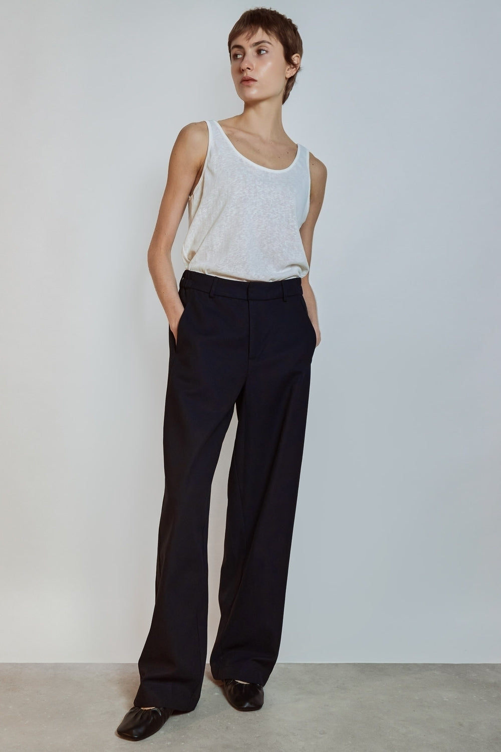 PANTALON SOLENE MARINE