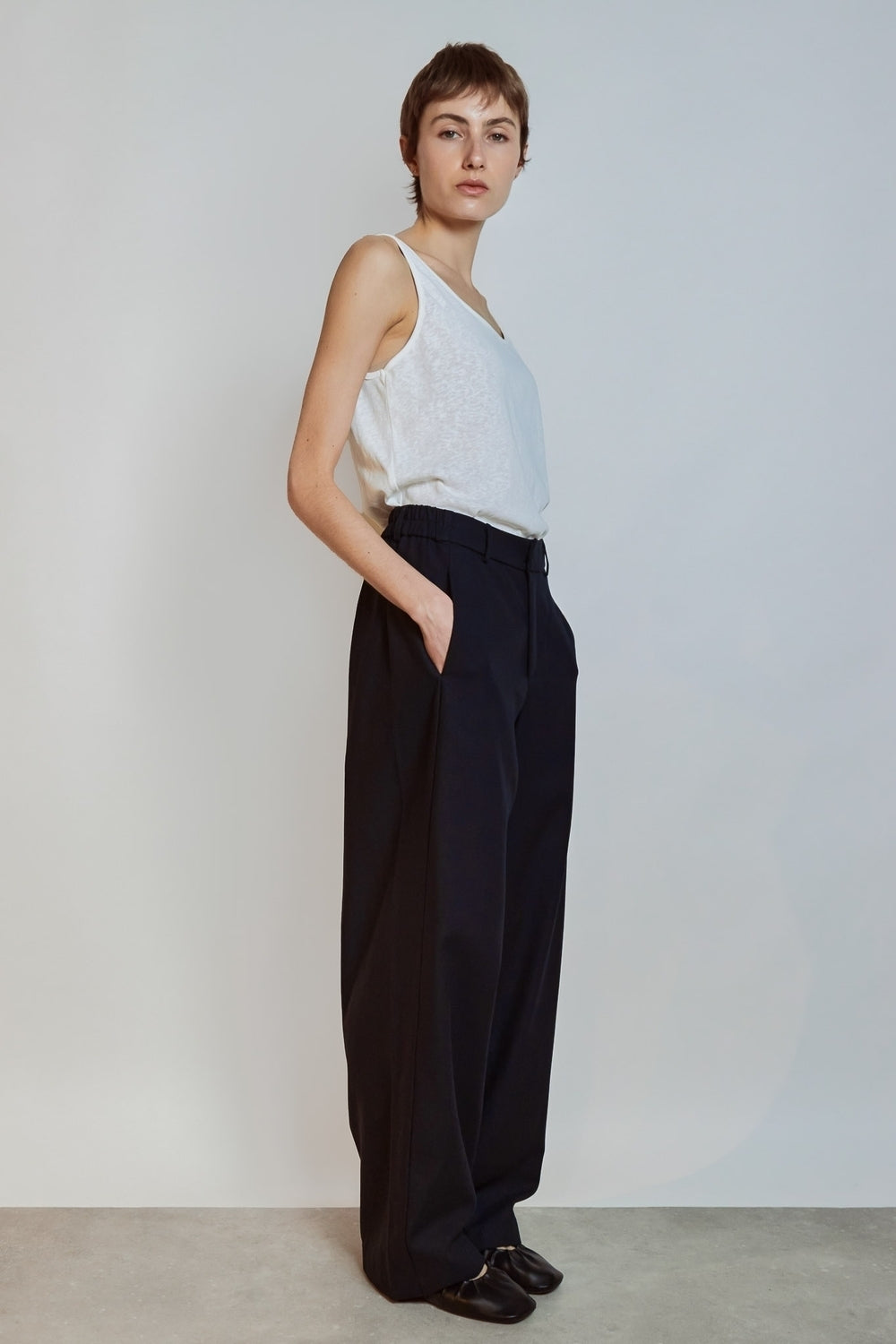 PANTALON SOLENE MARINE