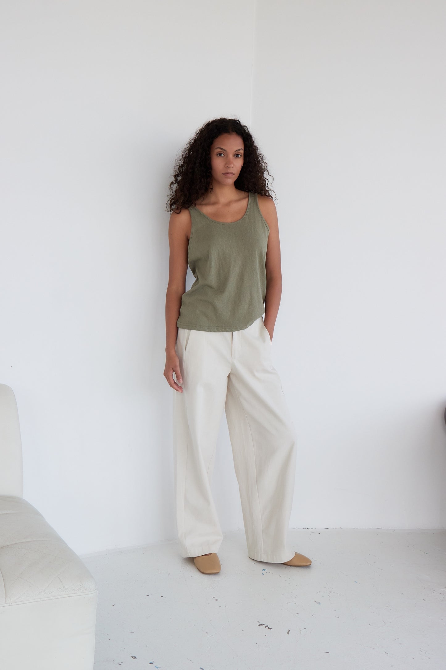 PANTALON SOLENE CREME