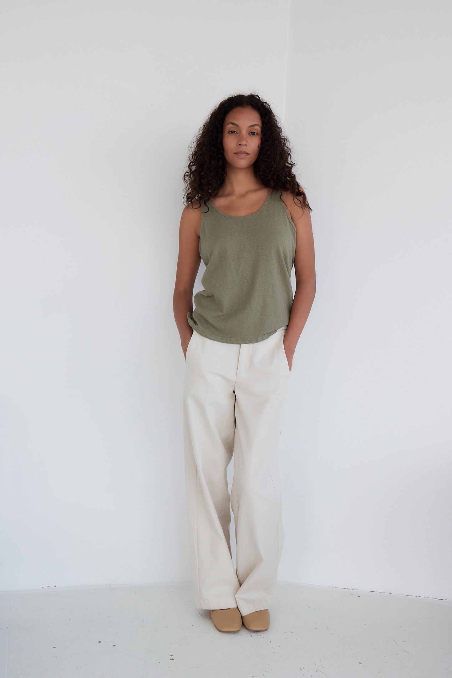 PANTALON SOLENE CREME