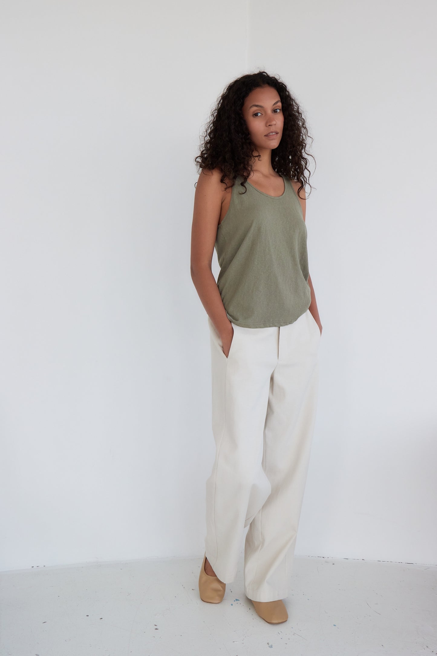 PANTALON SOLENE CREME