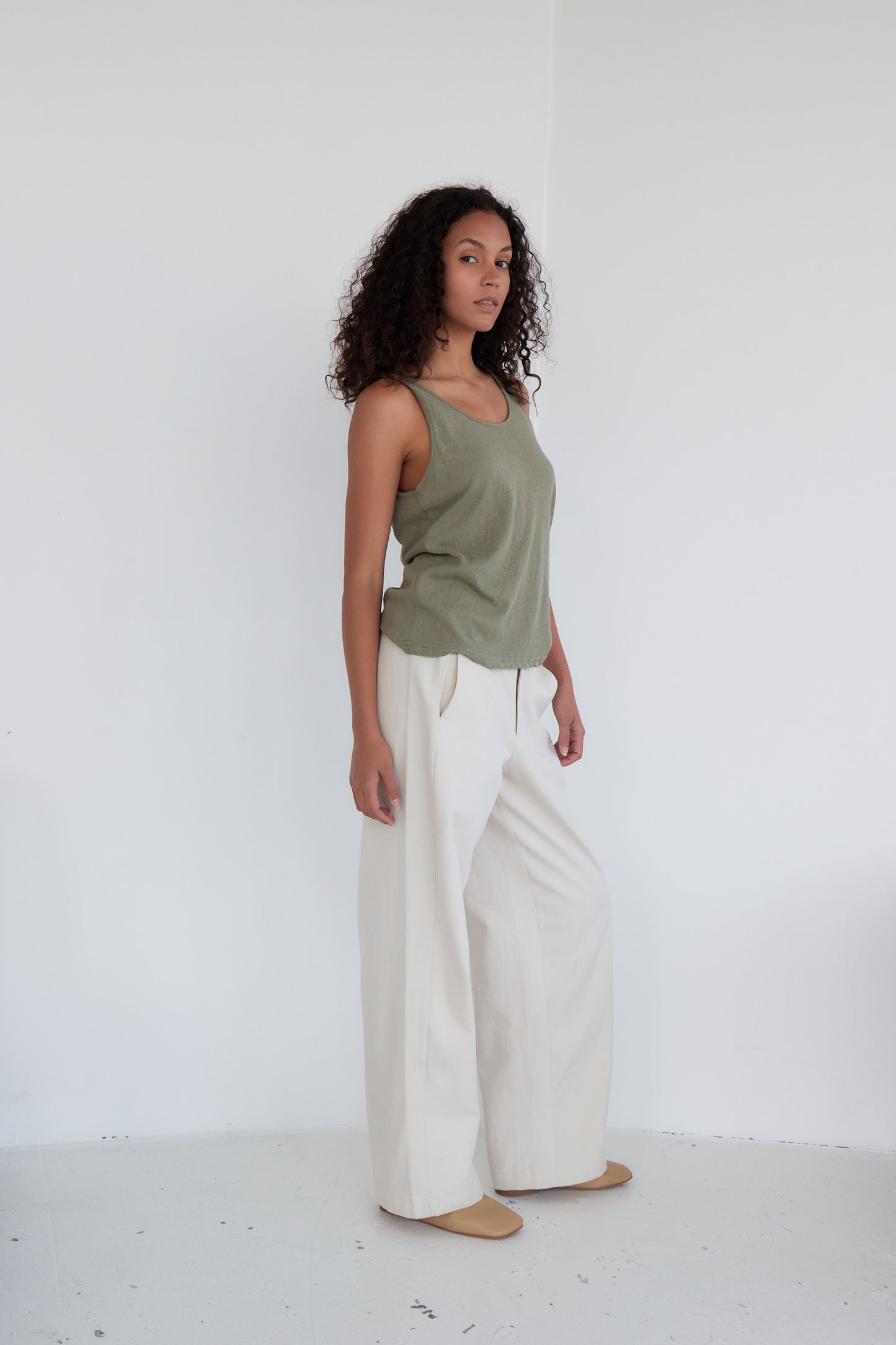 PANTALON SOLENE CREME