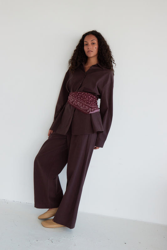 PANTALON GIULIA PRUNE