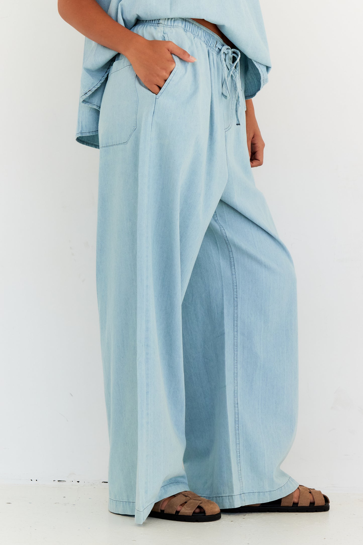 PANTALON IRIS BLEU CLAIR