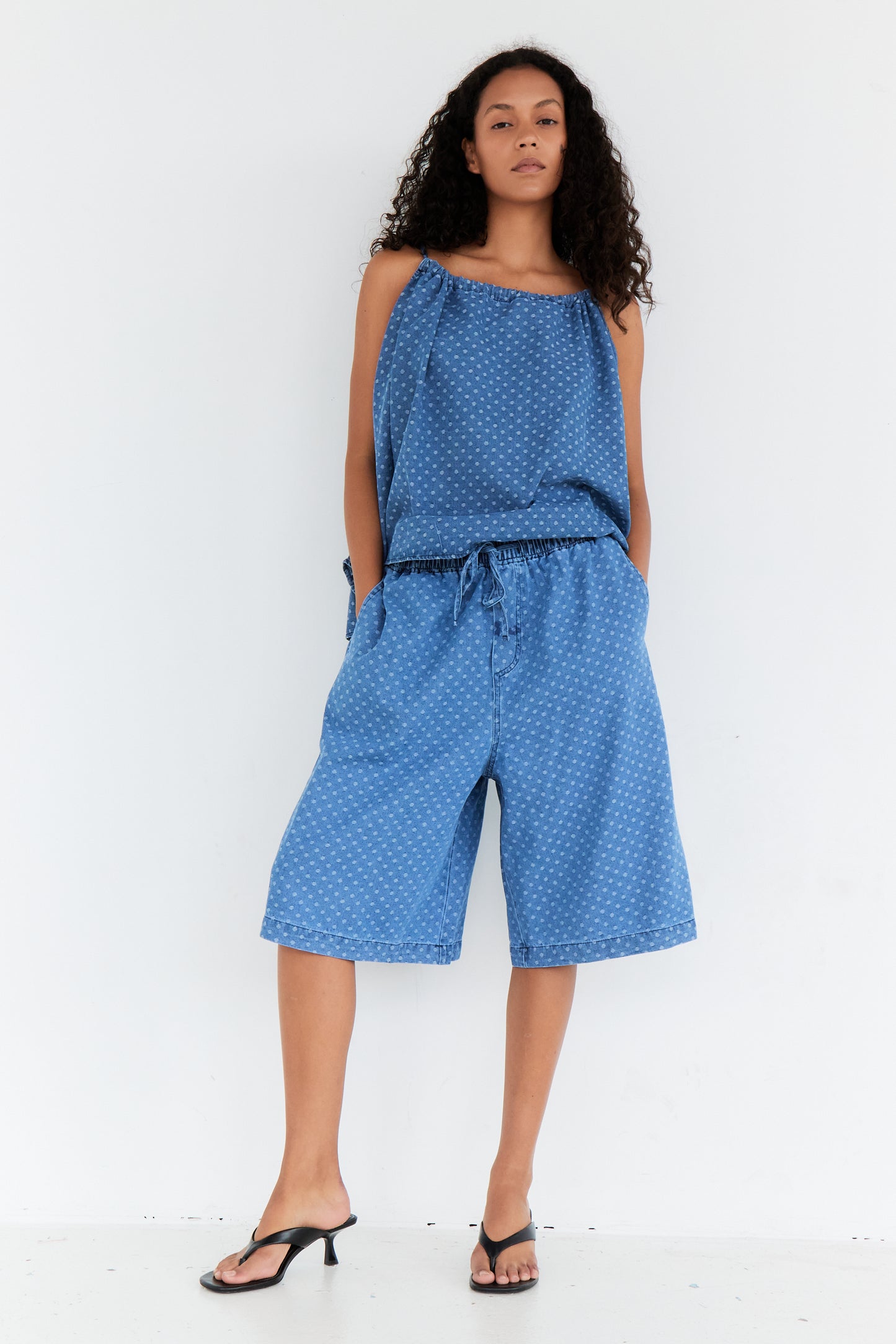 TOP LUNA BLEU JEAN POIS