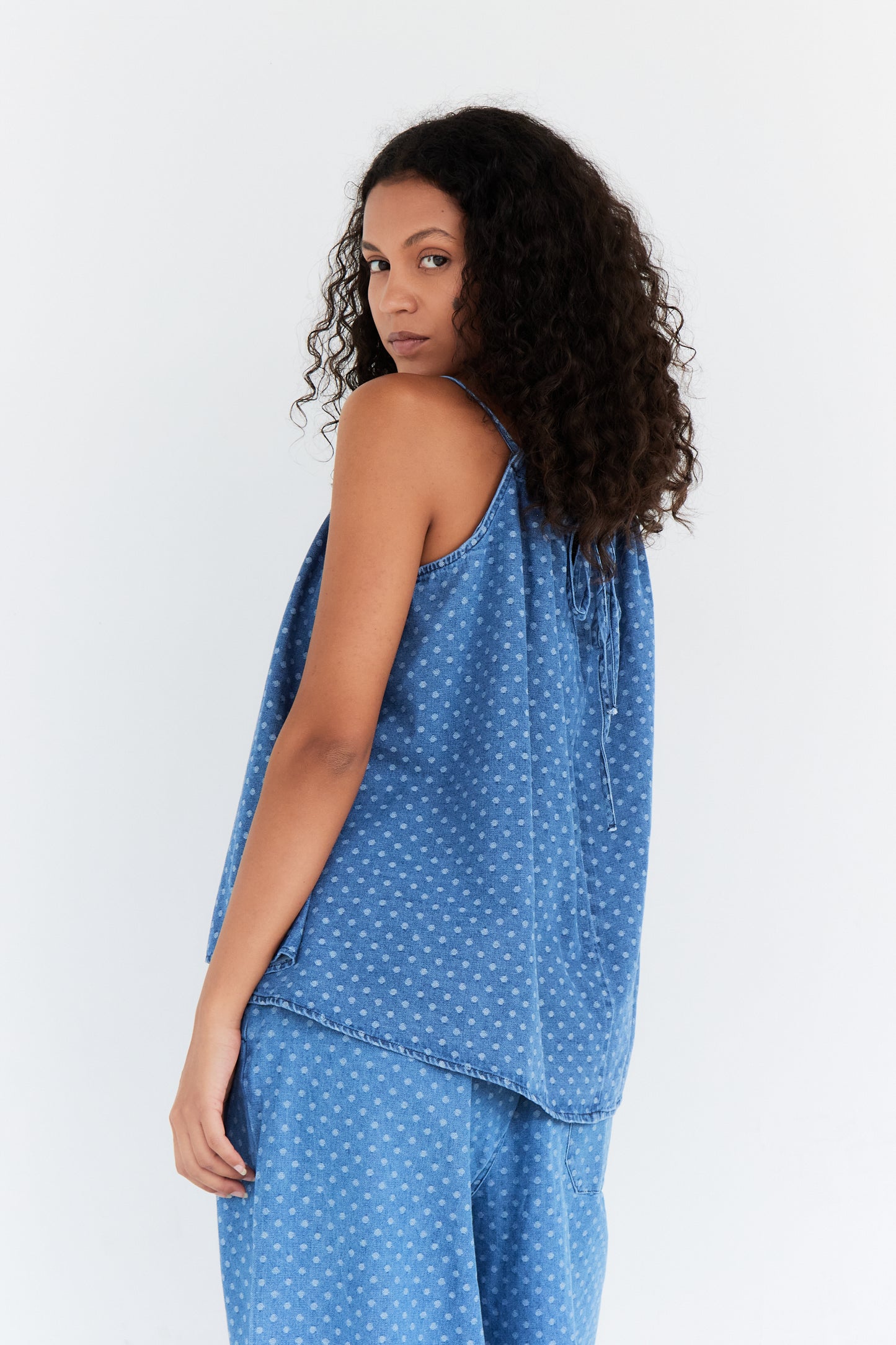 TOP LUNA BLEU JEAN POIS