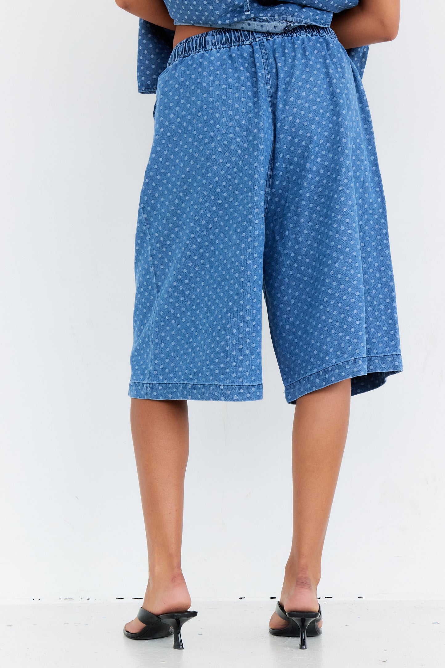 SHORT LUNA BLEU JEAN POIS