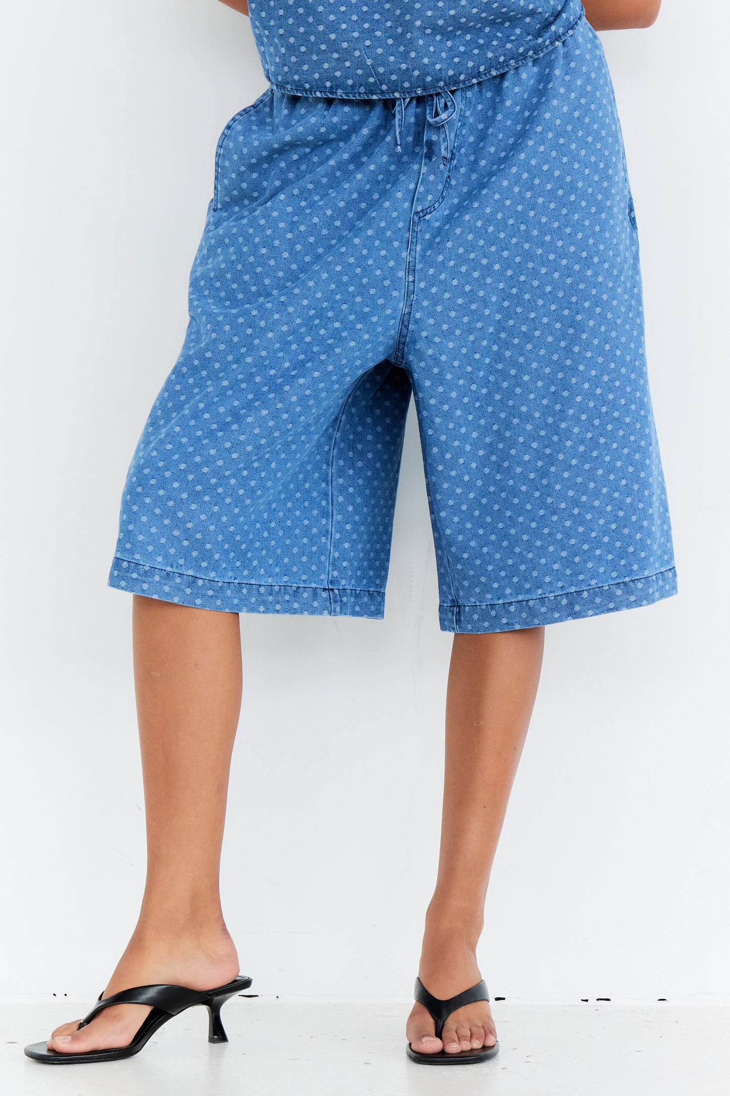 SHORT LUNA BLEU JEAN POIS