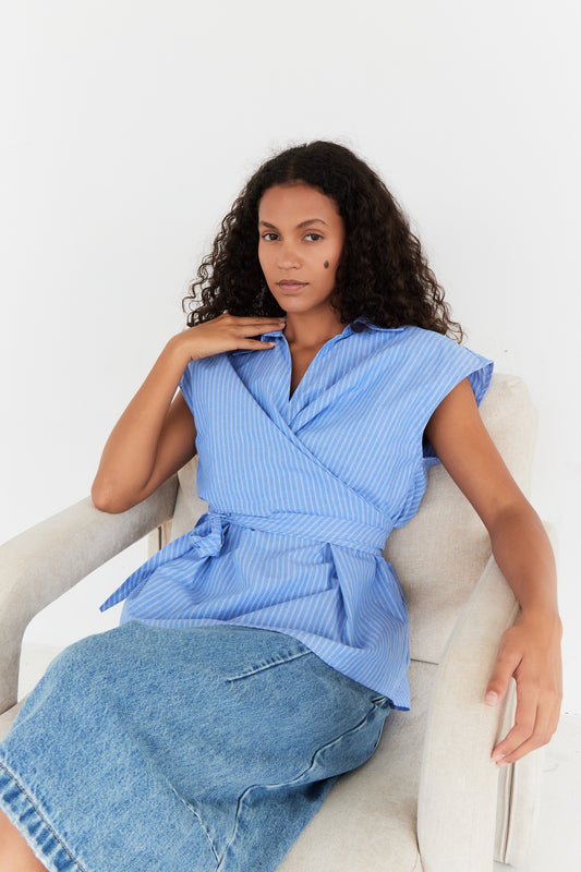 CHEMISE CAMILLE BLEU CLAIR
