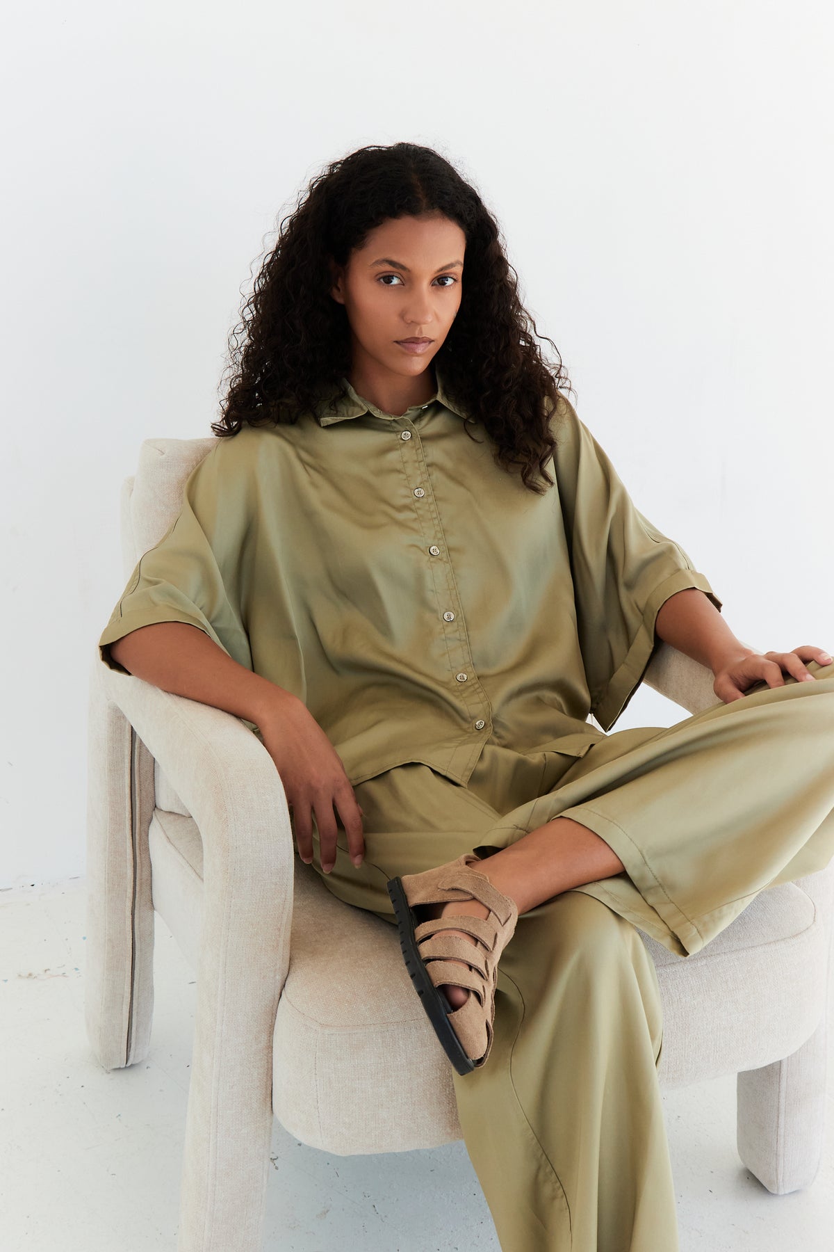 CHEMISE SAGE OLIVE