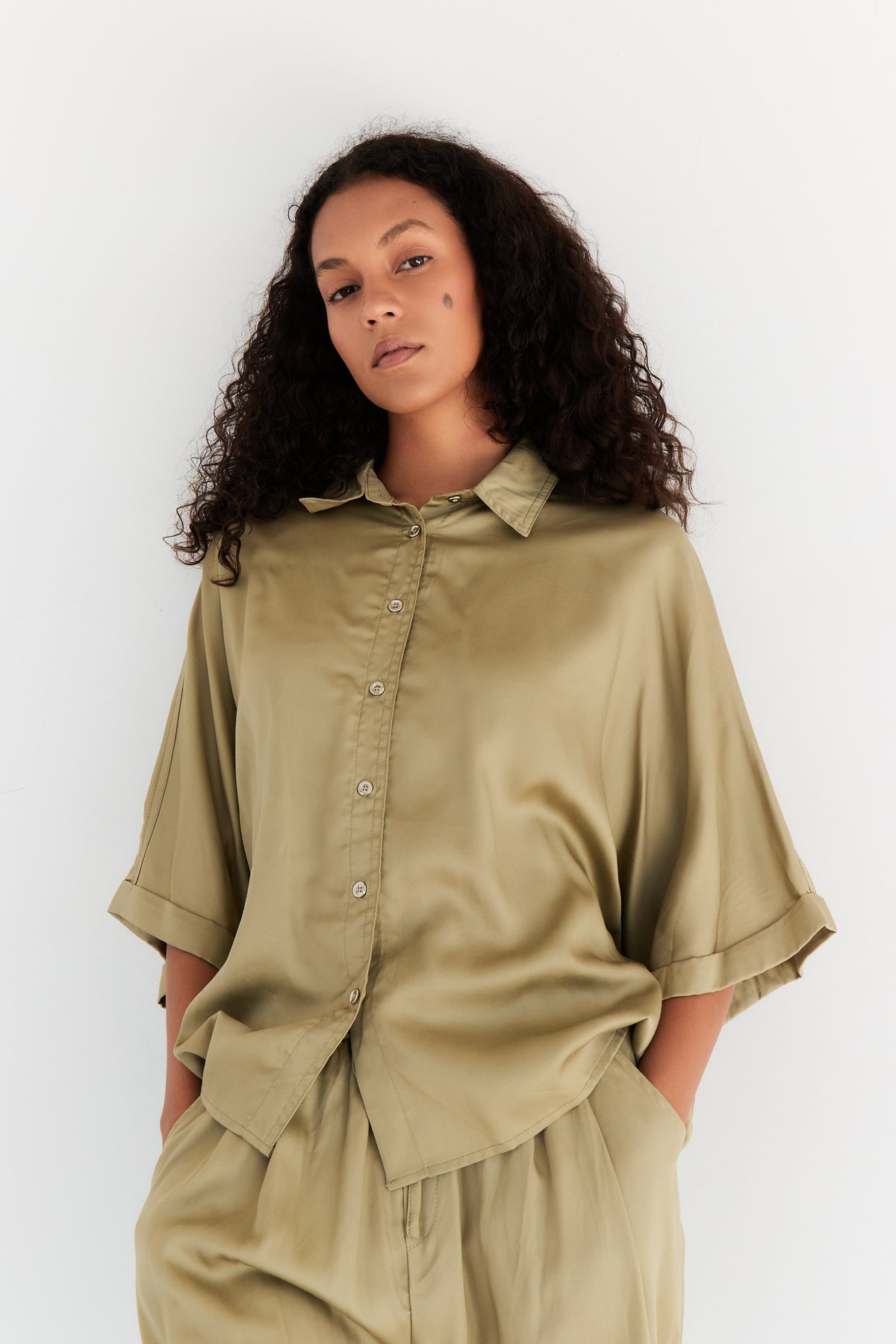 CHEMISE SAGE OLIVE