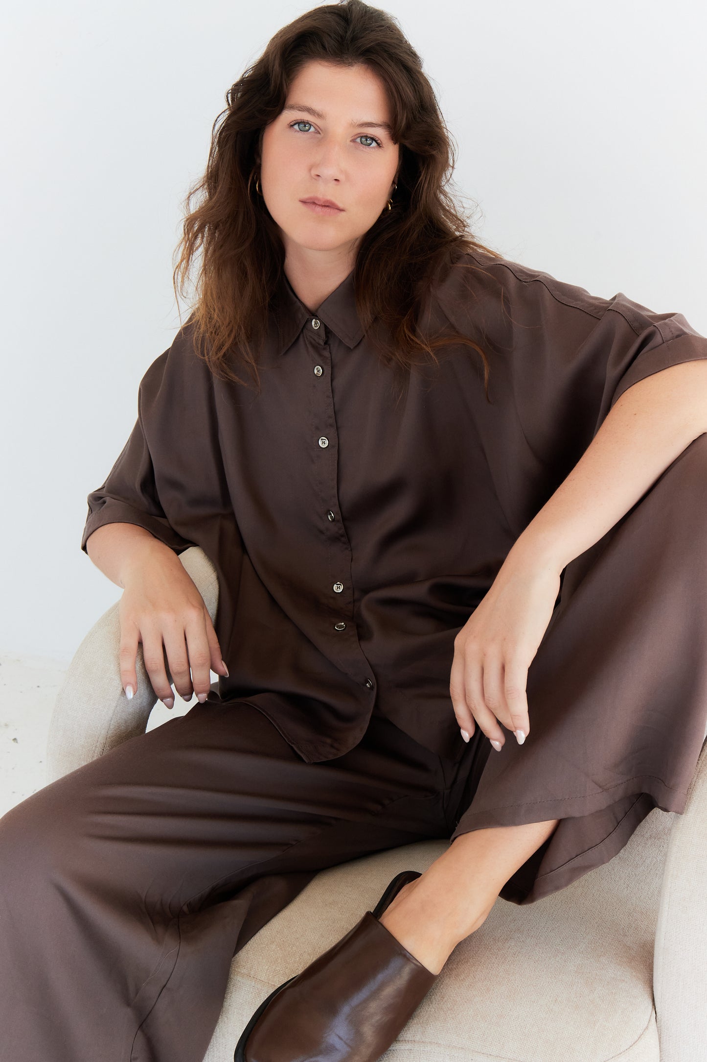 CHEMISE SAGE CHOCOLAT