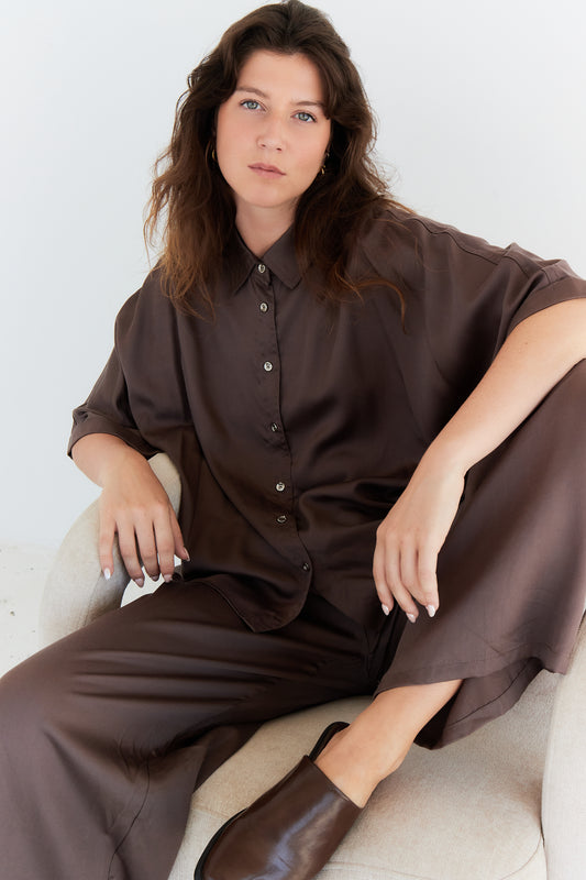 CHEMISE SAGE CHOCOLAT