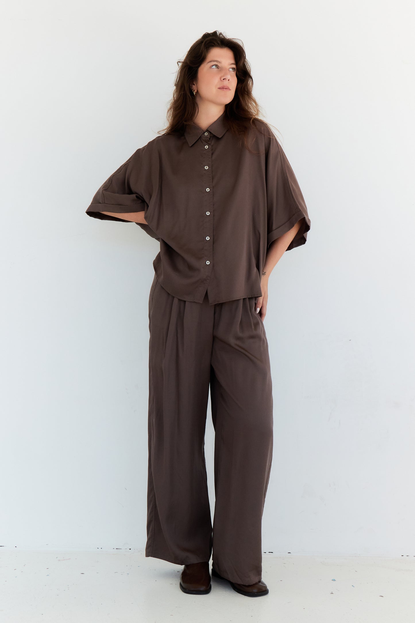CHEMISE SAGE CHOCOLAT