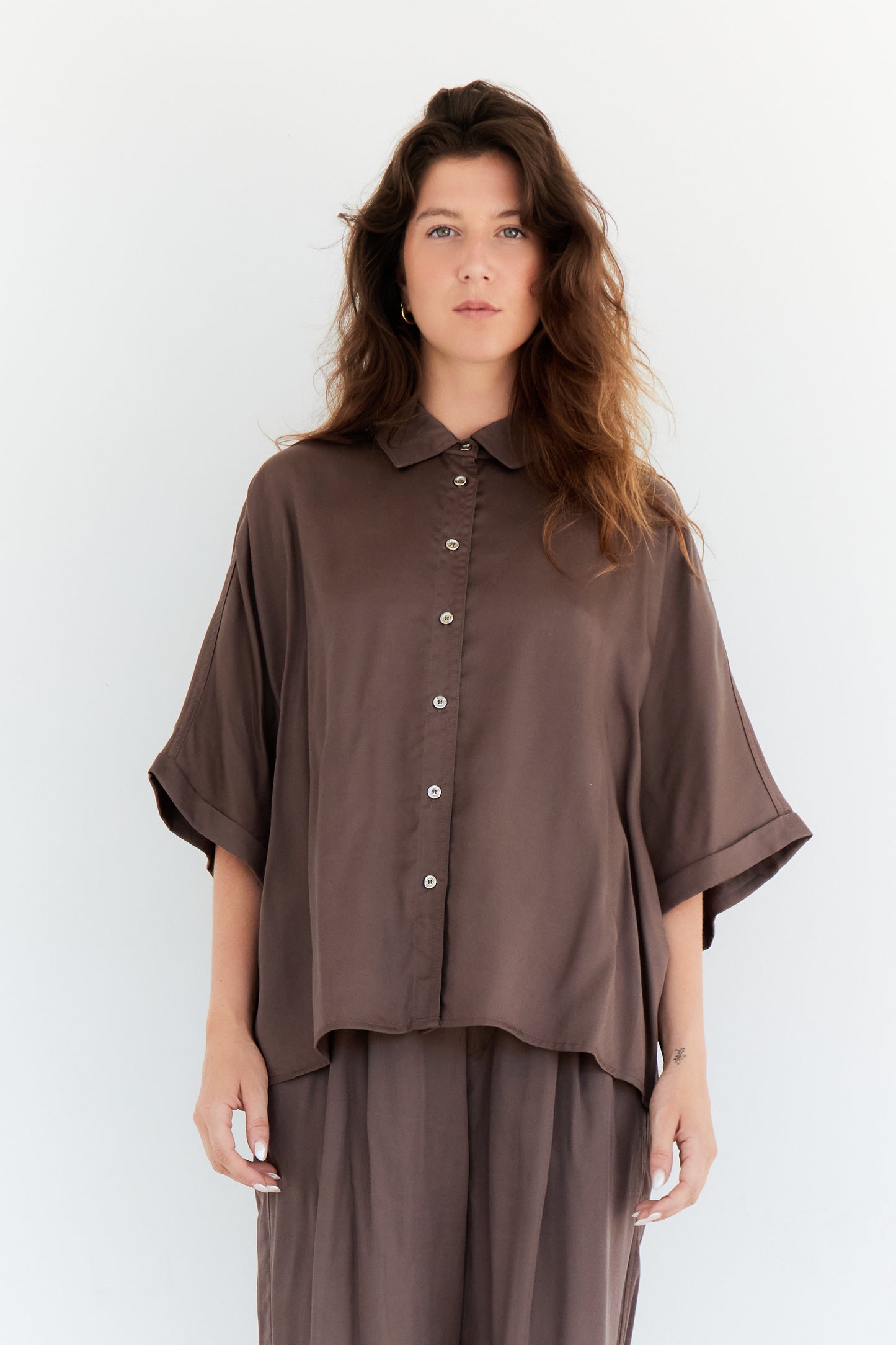 CHEMISE SAGE CHOCOLAT