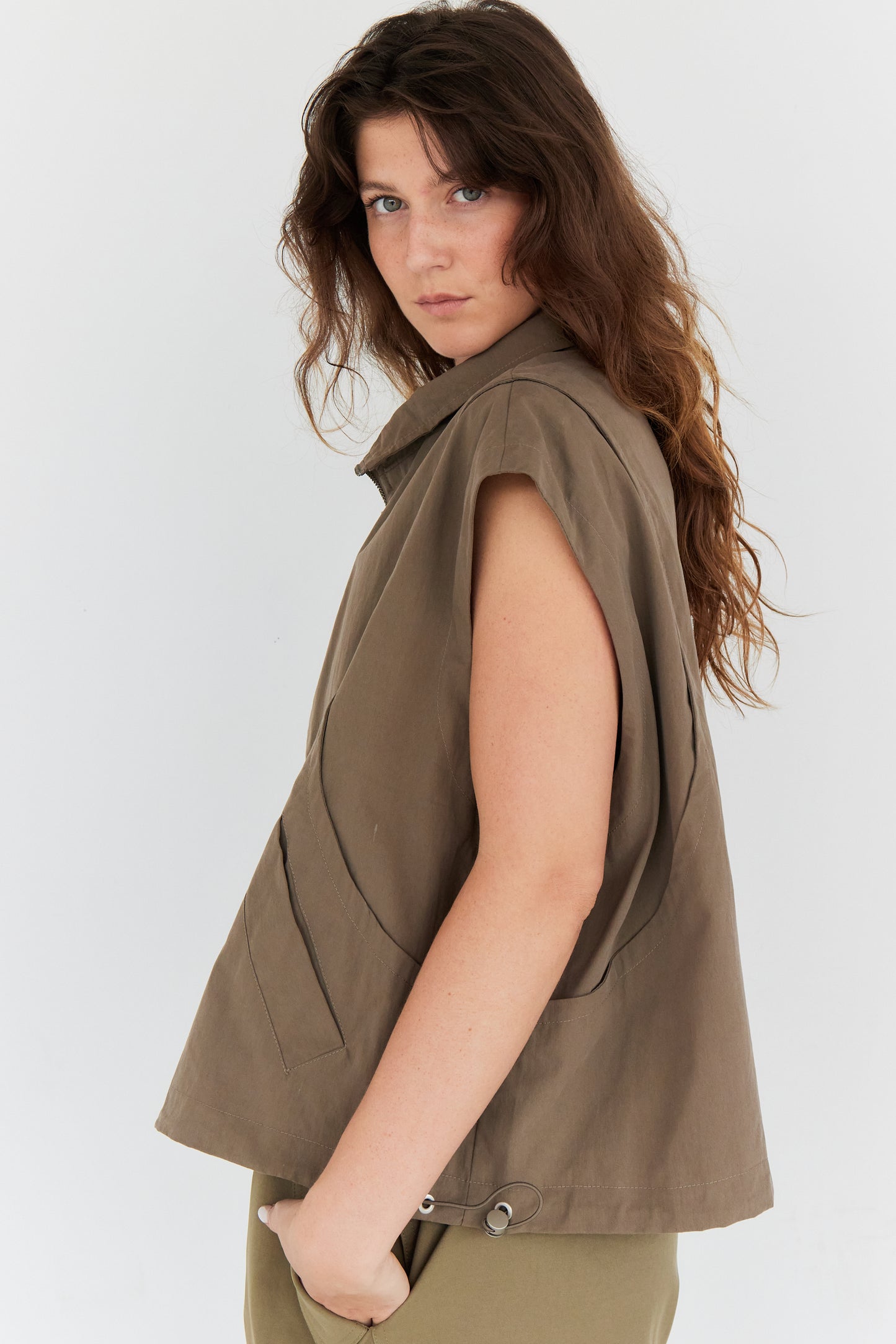 GILET TESS TAUPE