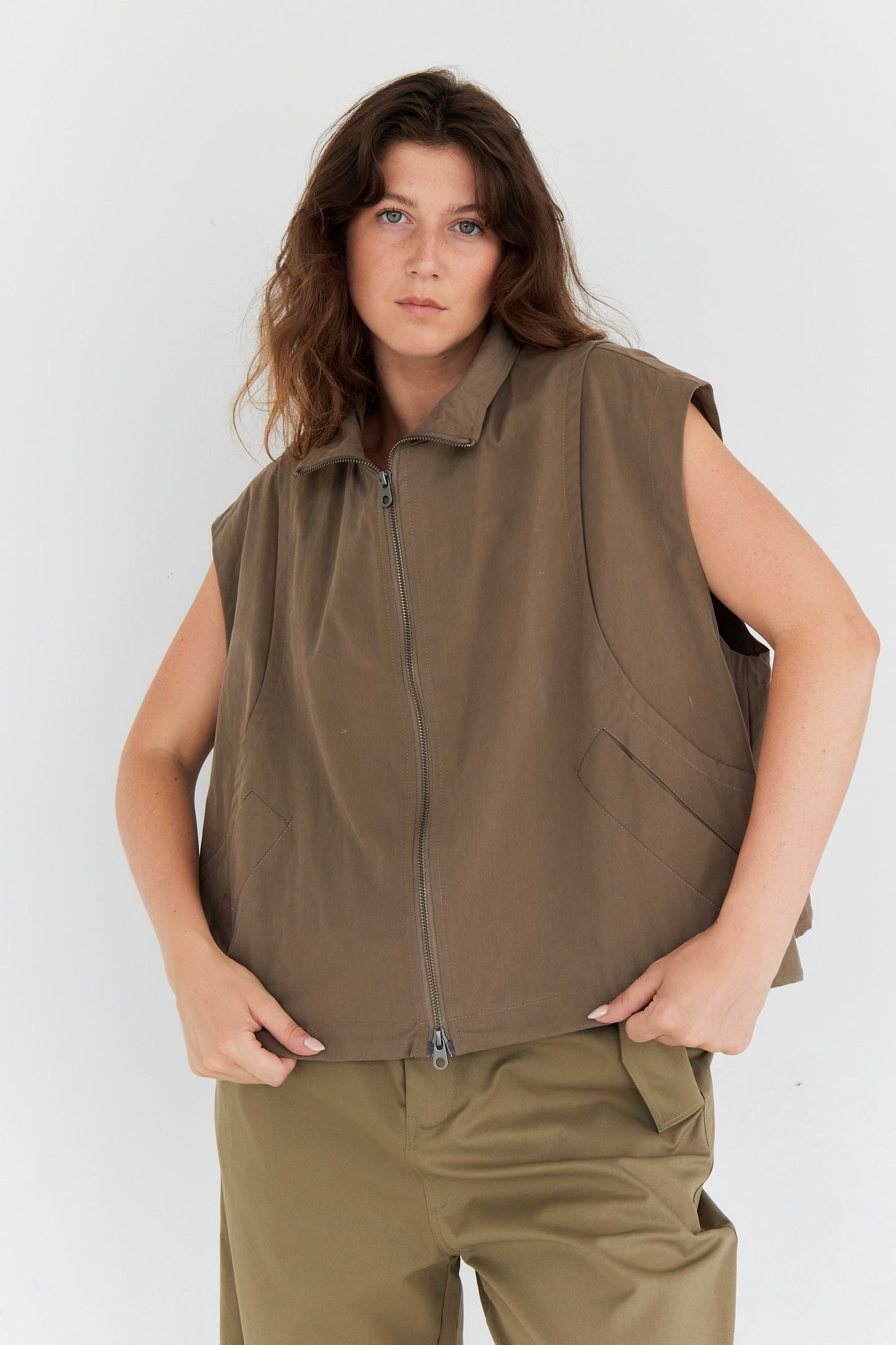 GILET TESS TAUPE
