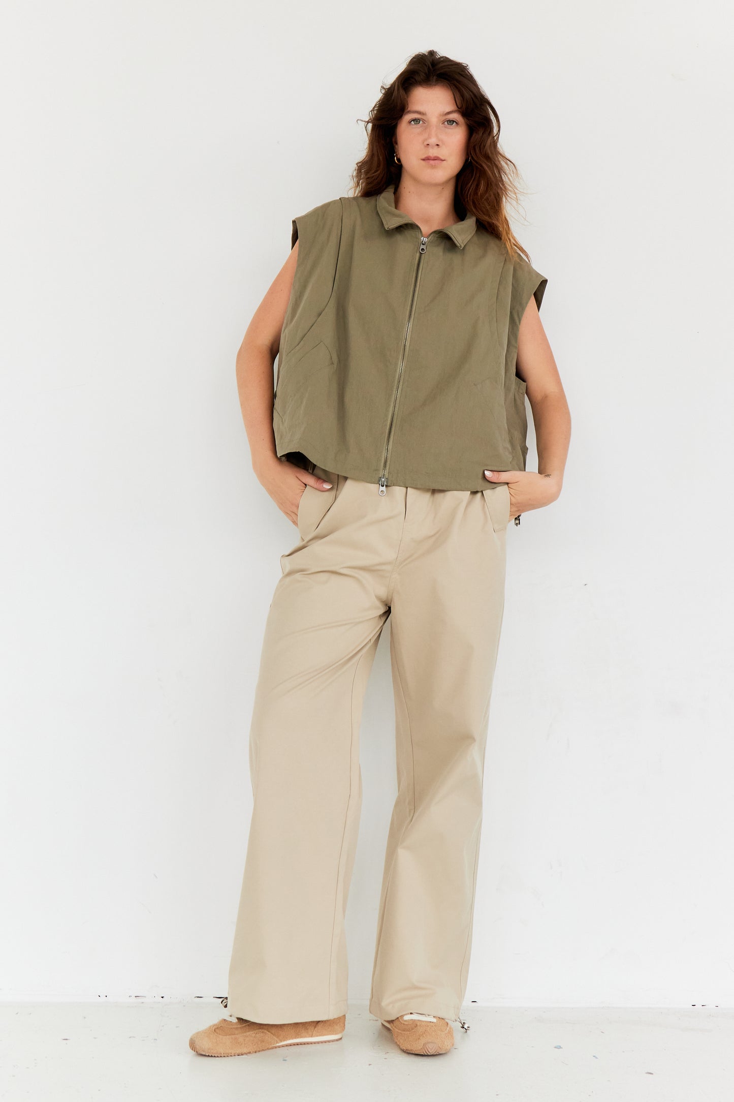 GILET TESS OLIVE