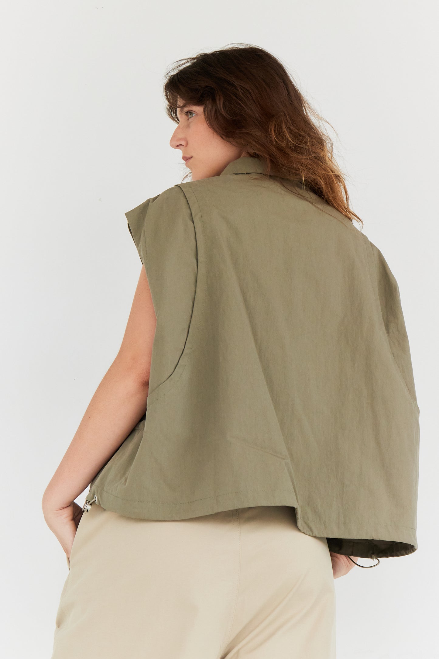 GILET TESS OLIVE
