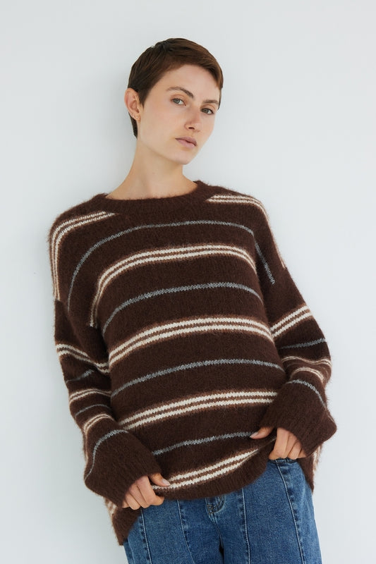 PULL ALINE CHOCOLAT