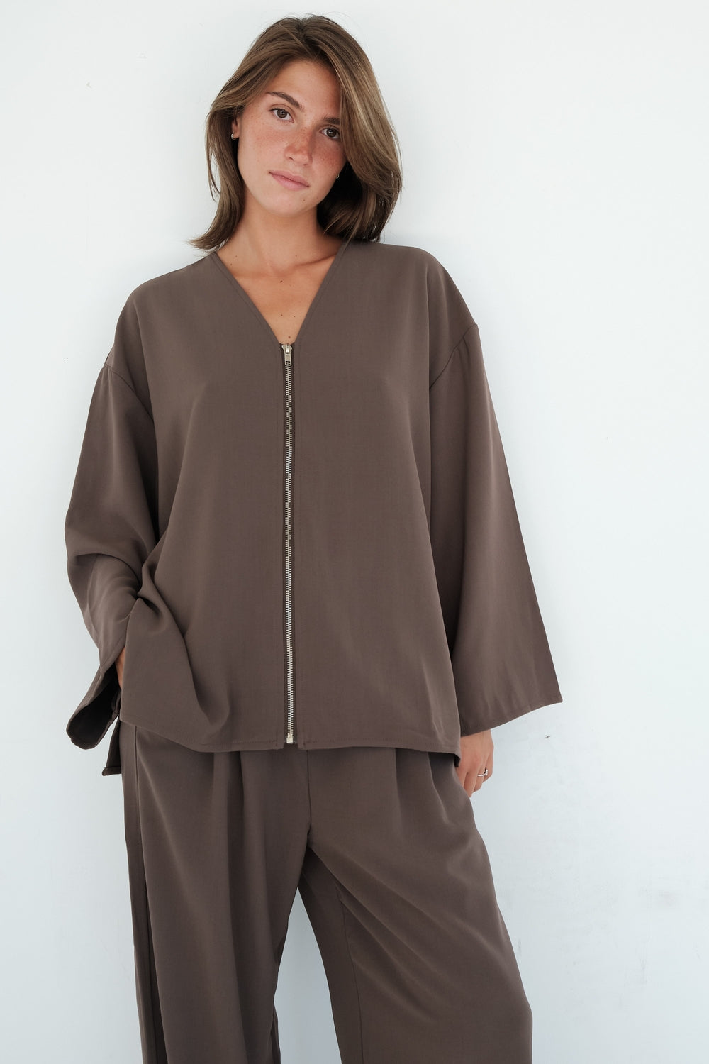 VESTE HANA TAUPE