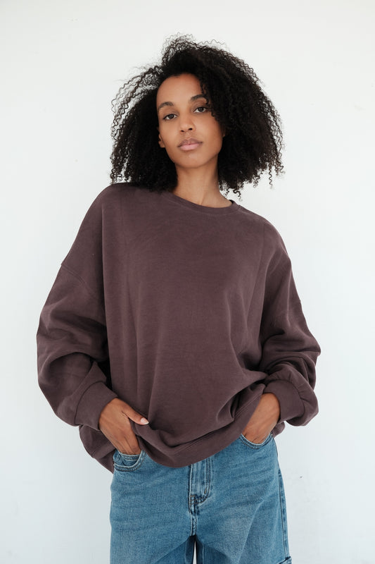 SWEAT CHRISTINE AUBERGINE
