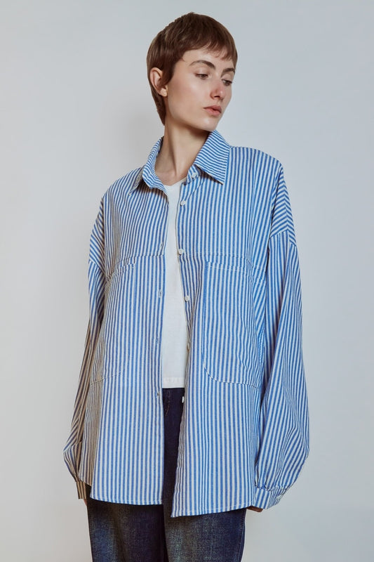 CHEMISE SELMA BLEU