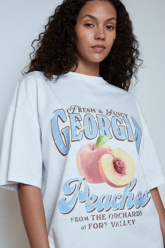 T-SHIRT GEORGIA BLANC
