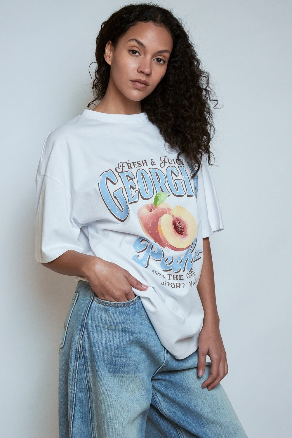 T-SHIRT GEORGIA BLANC