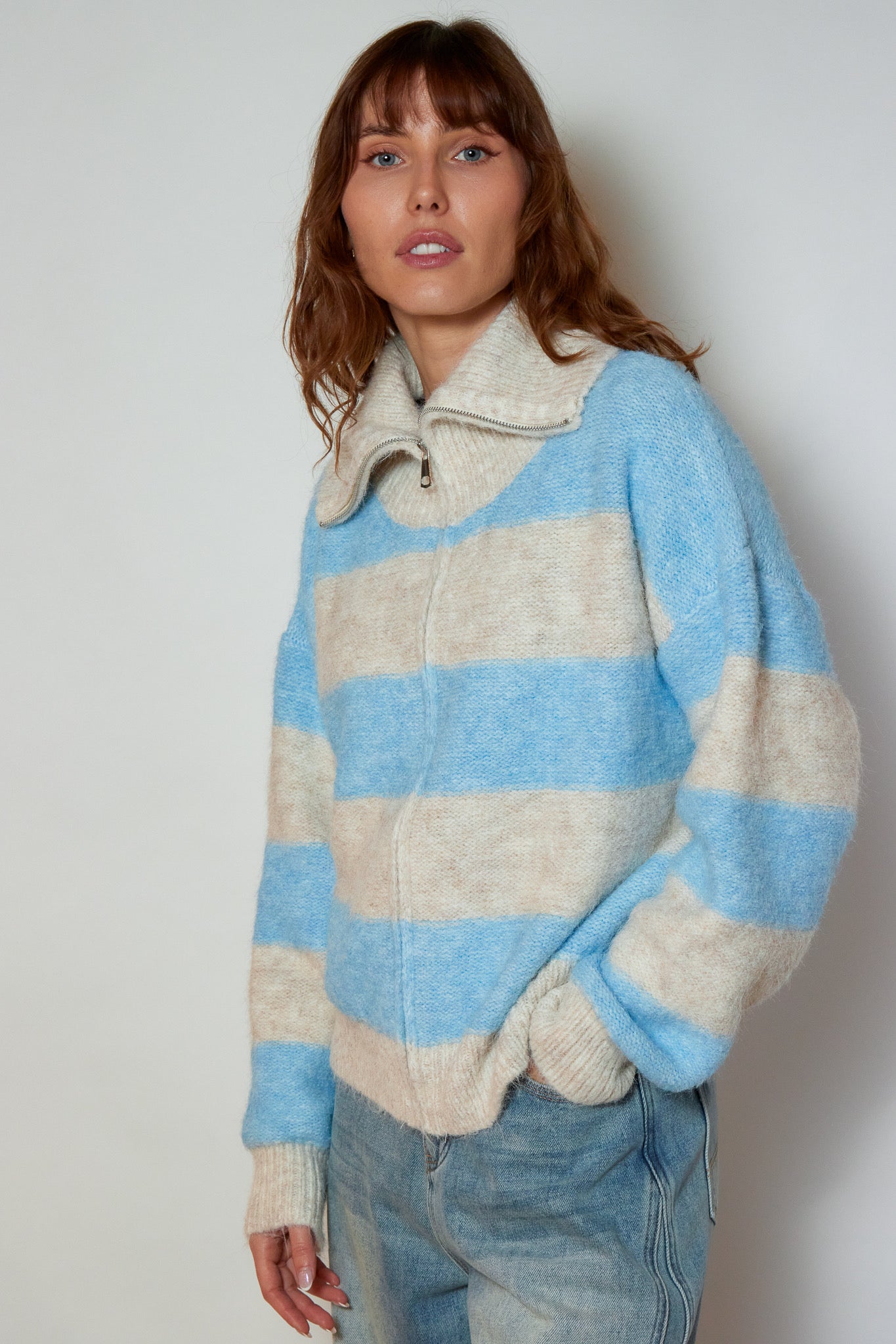 GILET NAWEL BLEU